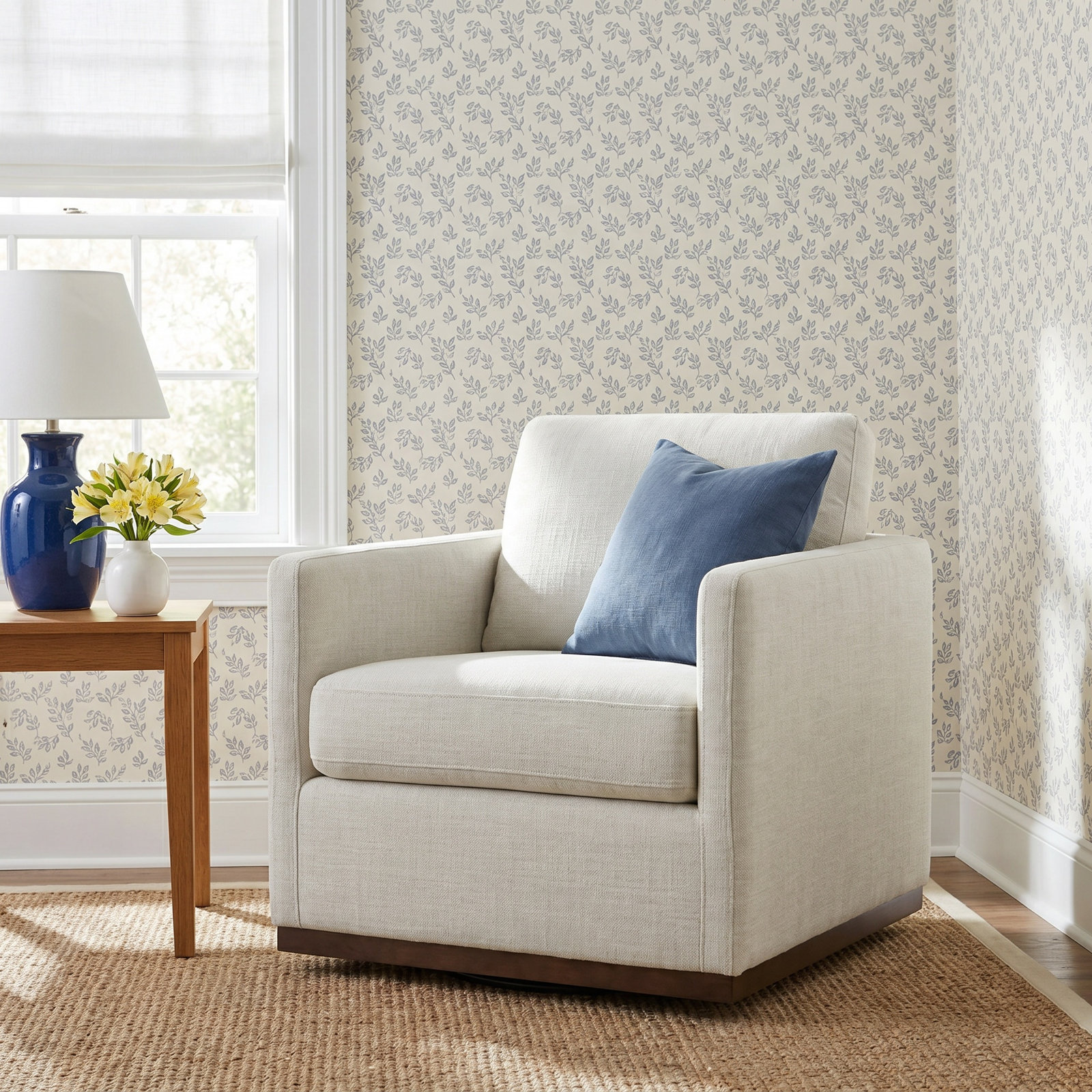 Bobbi Reversible Swivel Armchair, Vesper Forest Velvet