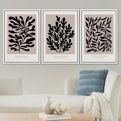" Papier Decoupe Collection French Retro Art Decor Flower Plants " by Henri Matisse 3 - Pieces
