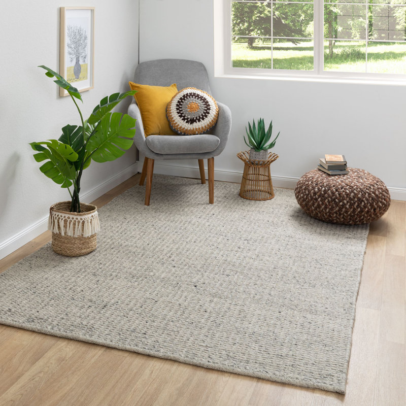 Diemer Wool Hand Woven Area Rug, Grey/Brown/Blue, Rectangular 200 x 300cm
