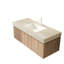 Dessus de meuble-lavabo en pierre frittée 48 po avec lavabo encastré en céramique Muri-124107691