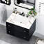 Comptoir de meuble-lavabo 31 po - Lavabo rectangulaire et dosseret de 4 po avec finition