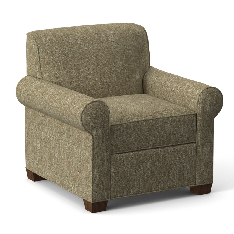 Finn Upholstered Armchair, Montana Walnut, Connelly Wren