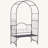 45.25'' W x 23.25'' D Metal Arbor with Bench in Black