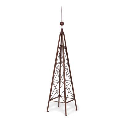 Iyoni 96'' H x 21'' W Iron Obelisk Trellis