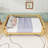 Wood Platform Bed with Safety Rails-2048389023