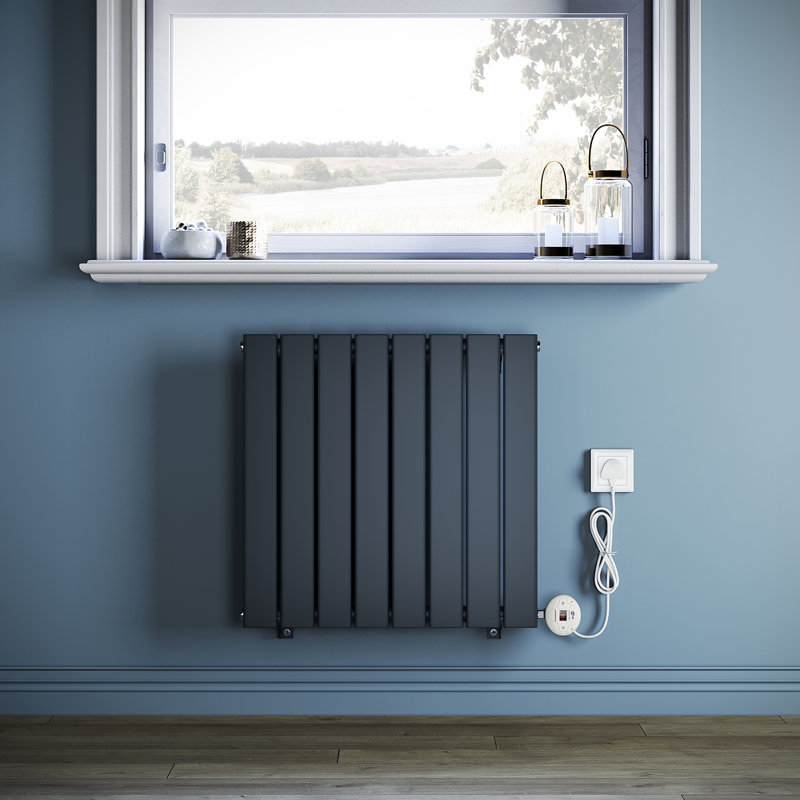 60*5.8cm, Smart WiFi-Enabled Electric Radiator Flat Panel with Intelligent Heating Control, Anthracite