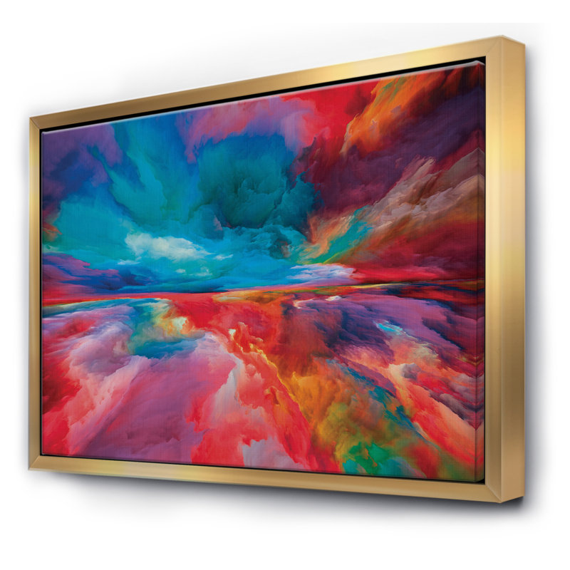 «Horizon», impression sur toile, Toile encadrée d'or, H 36 po x l 46 po x P 1,5 po