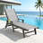 All-Weather HDPE & PVC-coated polyester Patio Chaise Lounge Chair with Arms, 5-Position Adjustable Backrest, Wheels & Built-In Cup Holder-690926507