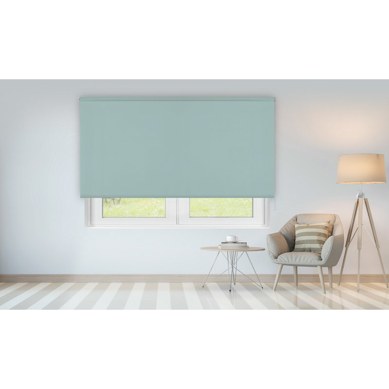 Semi Sheer Roller Shade, Turquoise, 250 cm L x 200 cm W
