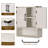 Jodiann 19.3W Wall Bathroom Cabinet with 2-Door X-shaped Barn Door Design-410392759