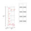 Armoire de rangement de cuisine avec 3 tablettes et 2 compartiments fermés Rels, blanc