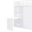Lit mezzanine de style moderne Cedarvale avec garde-robe, bureau, tablettes et rangement polyvalent-124611202