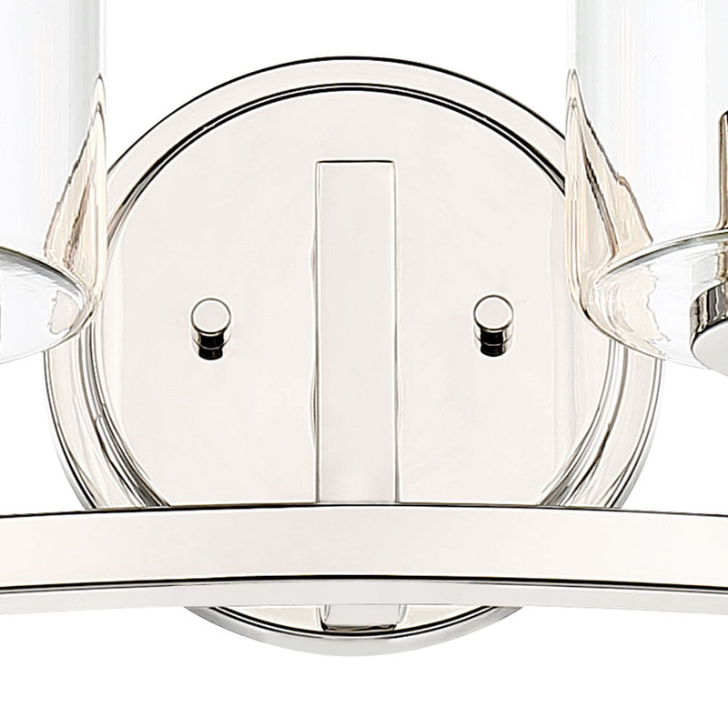 Ivy Bronx Friedman Polished Nickel With Clear Vanity Light