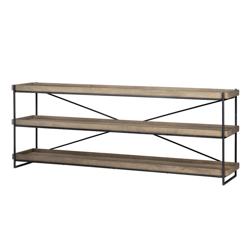 Console Lupita, Brun clair, 80 x 16 x 30