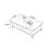 Ash Wood Coffee Table with Rock Plate Desktop