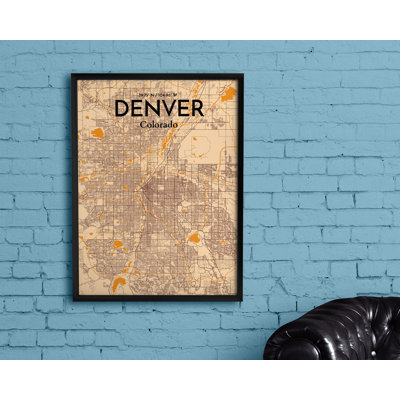 Denver City Map - No Frame Print