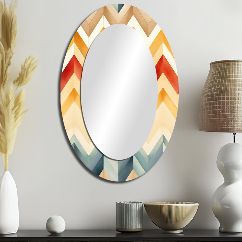 Rétro chevron ivoire rétro Boho, H 36 po x l 24 po