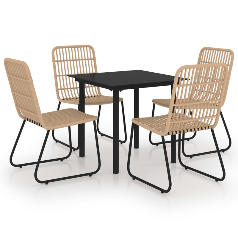 Eckart Square 4 - Person Dining Set, Oak 