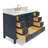 Flynt 49'' Single Bathroom Vanity with Carrara Marble Top-64627225