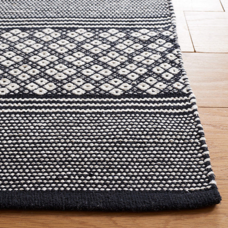Danytza Flat Weave Cotton Striped Rug, Rectangle 5' x 8'