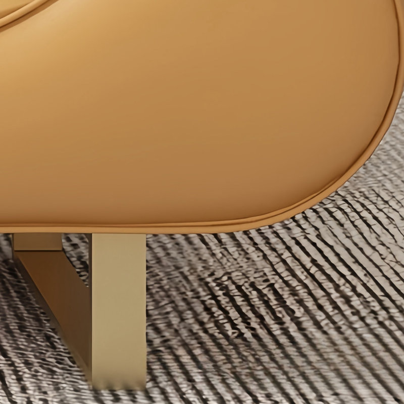 Banc rembourré en similicuir Eyvin, H 20,47 po x l 59,05 po x P 19,68 po, Orange