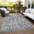 Machine Washable Indoor/Outdoor Cicel ACN1181 Denim Rug-100388303
