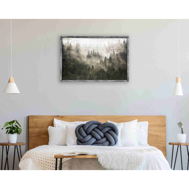 " Foggy Pine Forest ", H 24 po x l 36 po x P 1,5 po