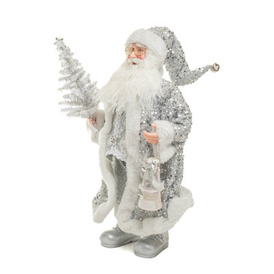 Père Noël argenté brillant