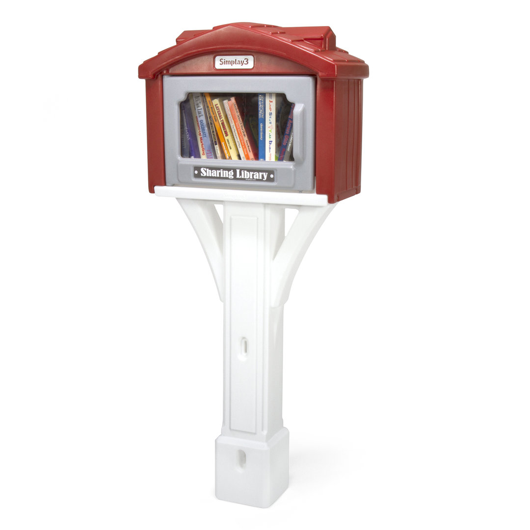 Plastic Post Mounted Mailbox with Magnetic Closure Simplay3