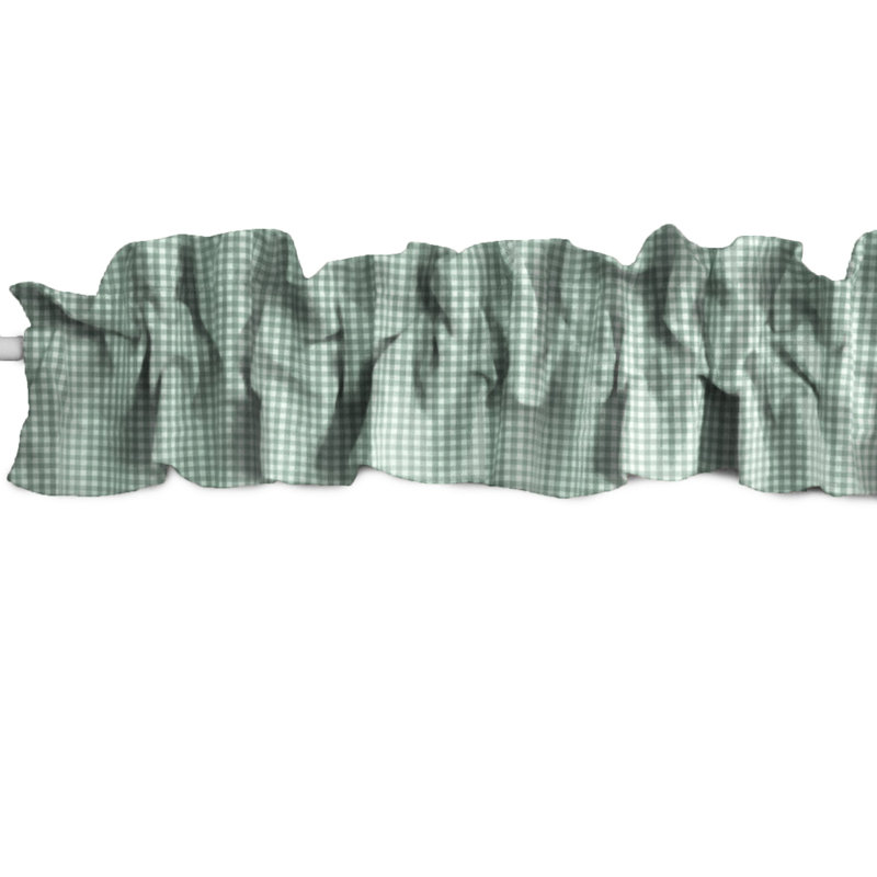 Cantonnière à carreaux Gingham, Menthe, L 72 po x L 7 po