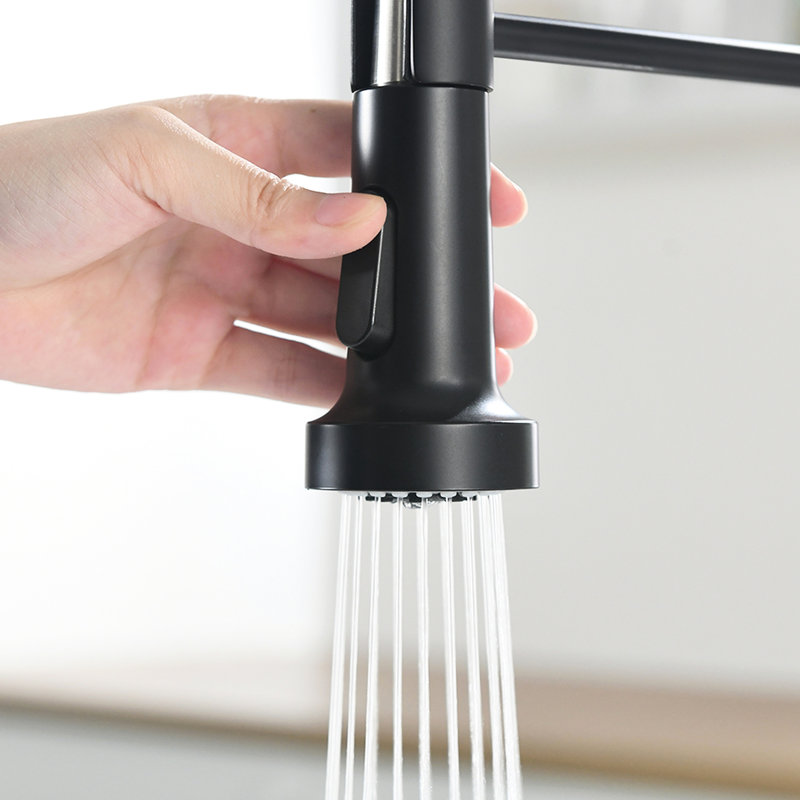 Automatic Touchless Kitchen Tap - Stainless Steel With Pull-Down Contemporary Style For Kitchens Hands Smart Faucet Motion Sensor Activated Hygienic Use In Black And Silver