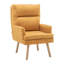 Chenille Upholstered Lounge Chair with Footstool-1301148292