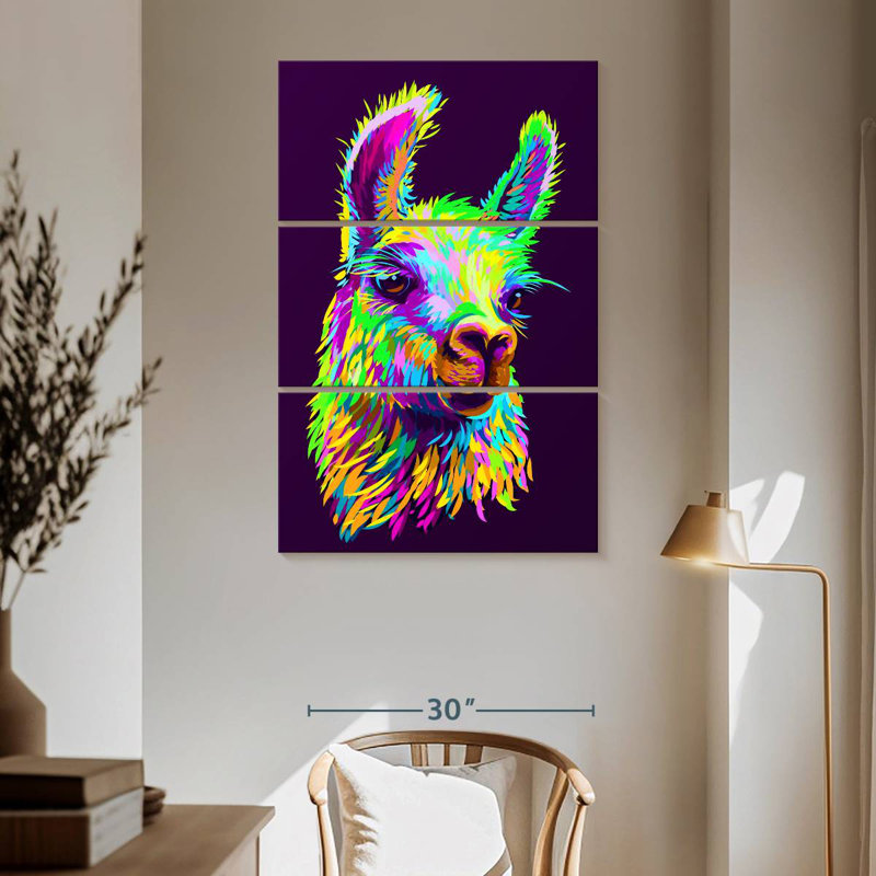 Brampt Abstract Llama, 65" H x 42" W