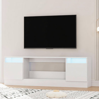 70" TV Stand, With Storage Cabinet, Up To 75"