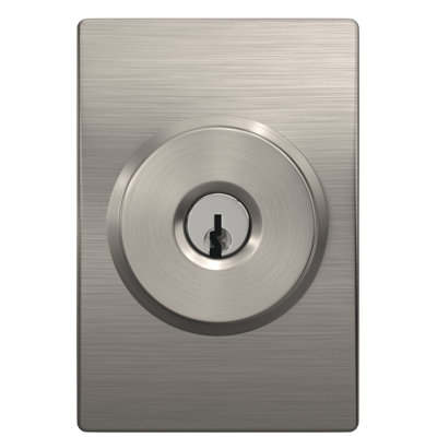F Series Bowery Keyed Entry Knobset with Century Rosette