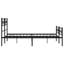 Metal Bed Frame Without Mattress With Footboard Black 200cm-1599282424