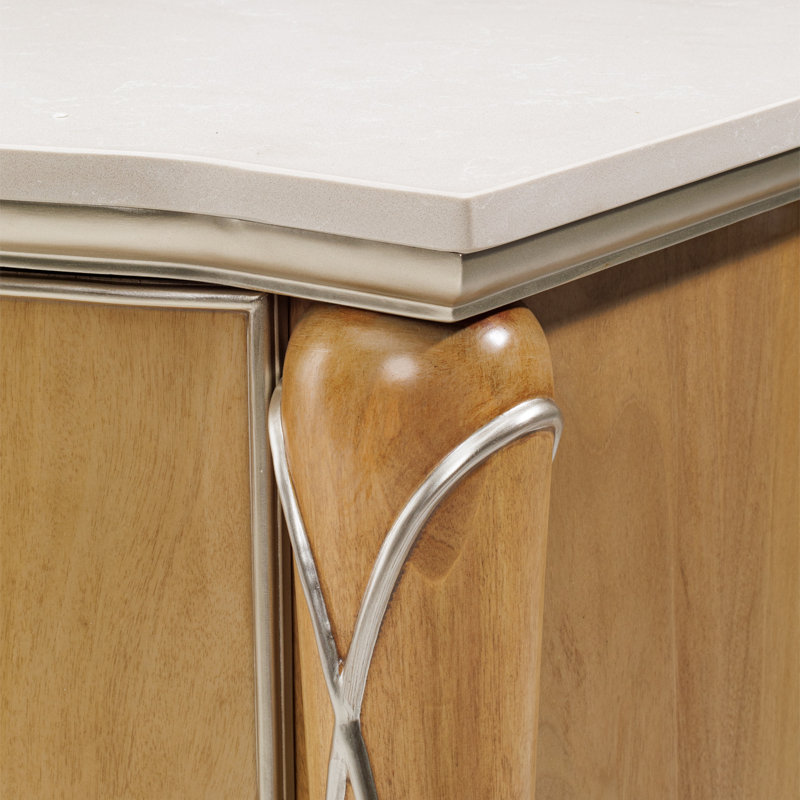 Villa Cherie Nightstand, Caramel/White