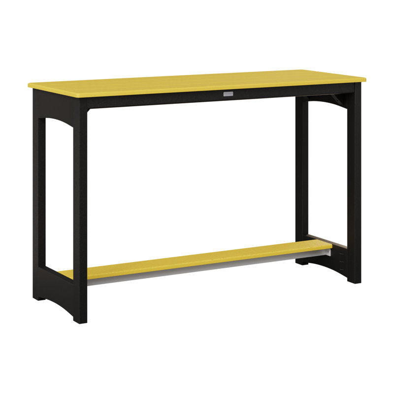Table de bar Berlin Gardens, 38.5" H x 60" W x 22" D, Noir, Jaune soleil levant