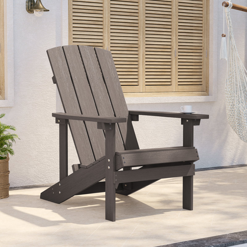 Waskom Classical HIPS Adirondack Chair for Patio Outdoor, Brown