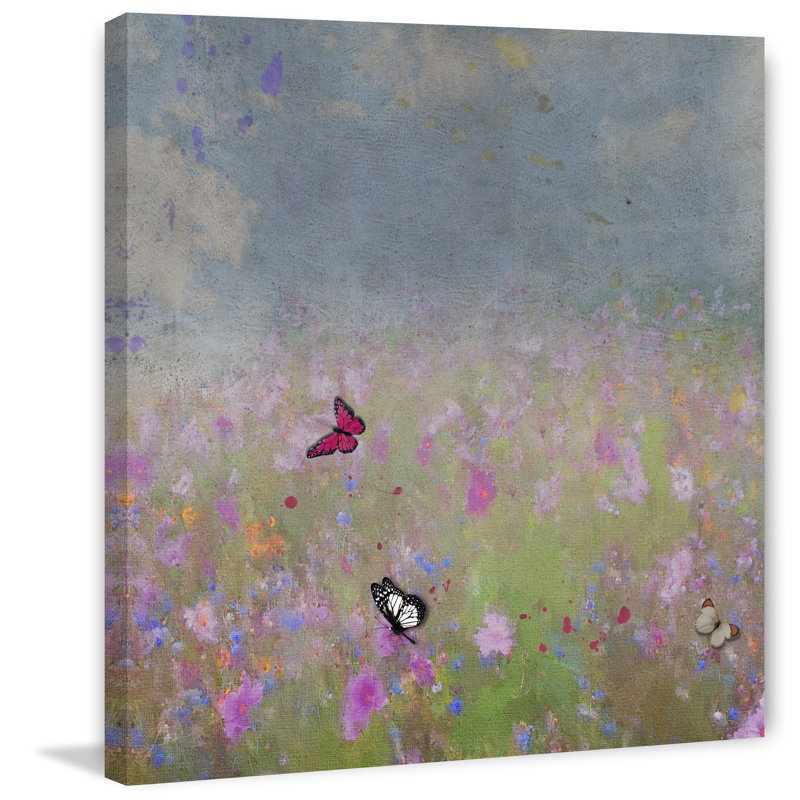 Wild Flowers in Paradise 1 Piece Wrapped Canvas Wall Art, 122 cm H x 122 cm W x 3.81 cm D