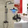 Renalto Single Handle LED Shower Set with Wall-Mount Rain Showerhead