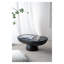 Table basse ovale noire - Piédestal en oxyde de magnésium de 36 po de longueur x 24 po de largeur x 15 po de hauteur pour le salon