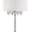 Lampe de table haute 30 po, accents argent et cristal, lampe de table