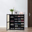 Armoire de rangement moderne en bambou avec portes et chaussures