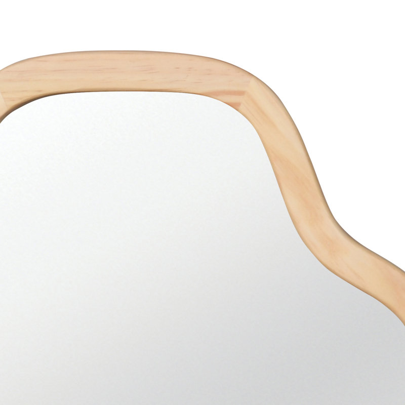 Miroir mural en bois massif Cloud, Bois naturel