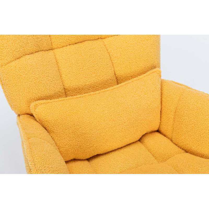 Chaise berçante rembourrée avec dossier haut Teddy