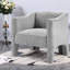 Premium Chenille Accent Chairs, Modern Grey Barrel Design For Home