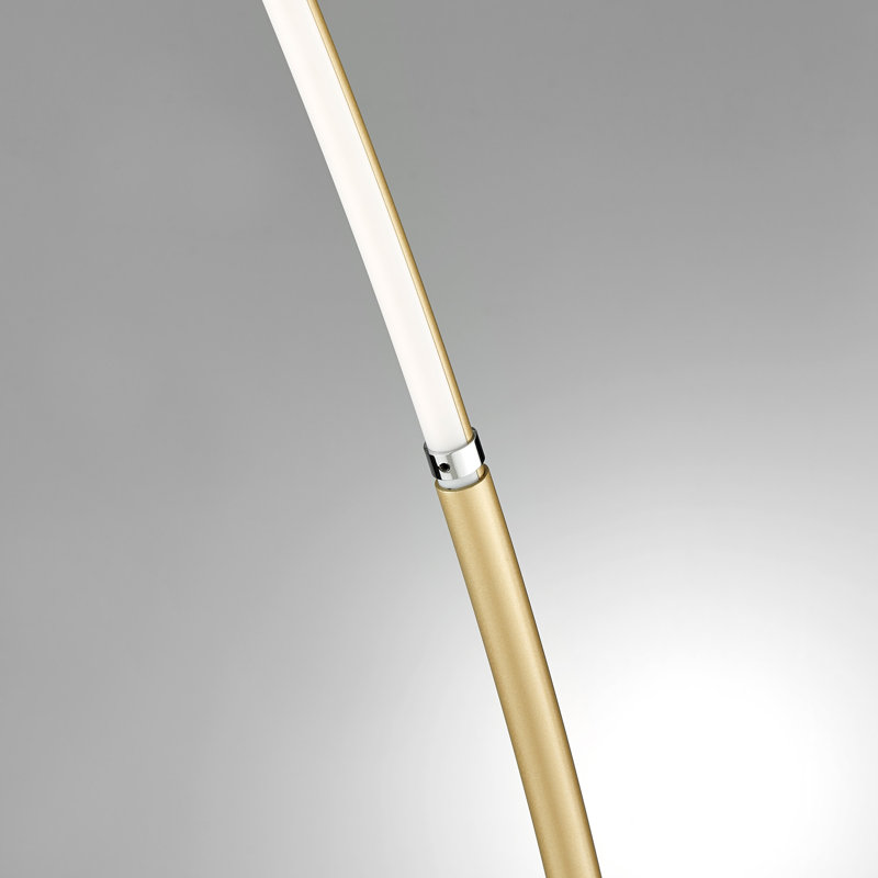 Lampe sur pied arquée à DEL 80 po Spataro, Doré