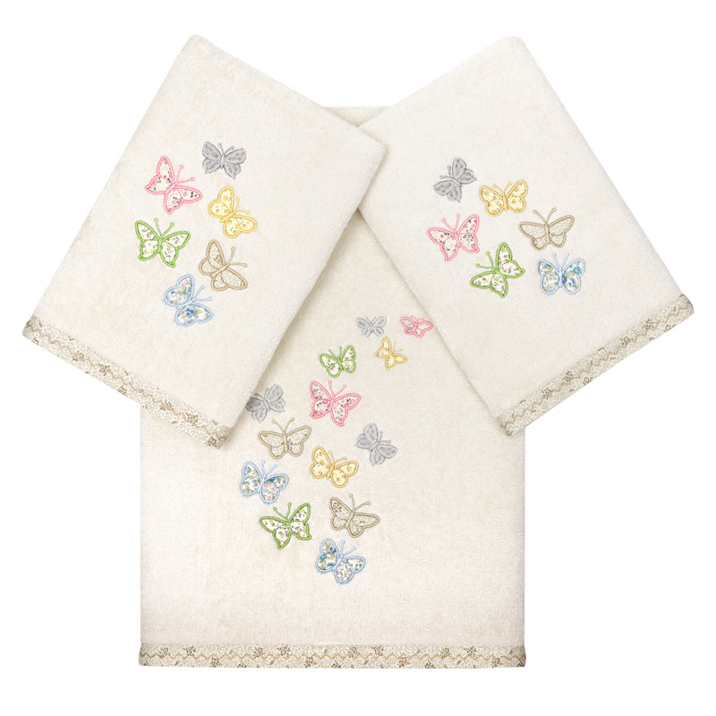 100% Turkish Cotton Towel Set, Beige, 3 Piece Towel Set