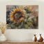 Jaune tournesol symphonie IV - tournesols floraux, impression sur bois de pin naturel-177541771